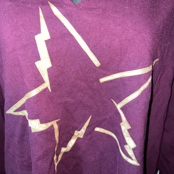 Torrid Lightning Star Relaxed Fit Split Neck Crop Foil Detail Sweater - Picture 4 of 14